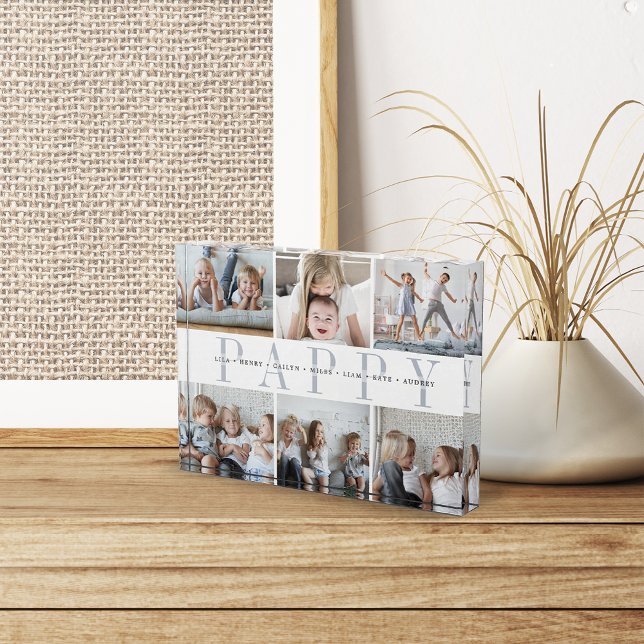 Bloc Photo Petits-enfants personnalisés (Customize with 6 photos, plus names or a custom message)