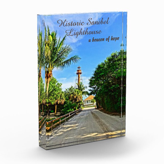 Bloc Photo Phare de Sanibel Island Floride Phare de l'espoir (Gauche)