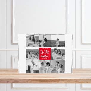 Bloc Photo Photo Collage Couple Moderne & Citation De La Lune