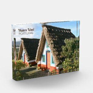 Bloc Photo Photo de l'île de Madère avec Maisons Typiques, Po