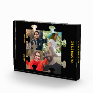 Bloc Photo Photo de pièce de puzzle personnalisée Vous me com