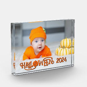 Bloc Photo Photo d'Halloween orange et noir