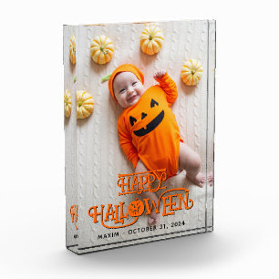 Bloc Photo Photo d'Halloween orange et noir
