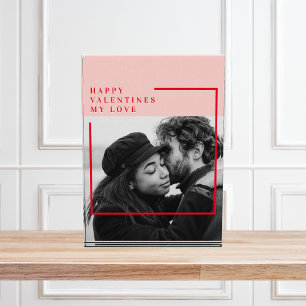 Bloc Photo Photo moderne   Cadeau de Valentines Rouge et Rose