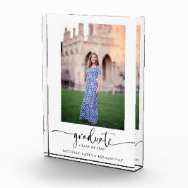 Bloc Photo Photo Moderne Elégant Script Graduation