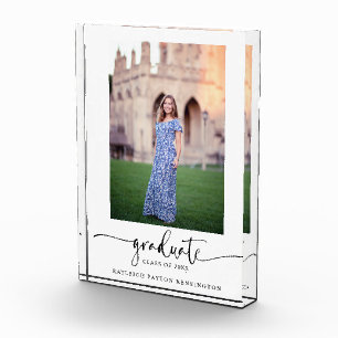 Bloc Photo Photo Moderne Elégant Script Graduation