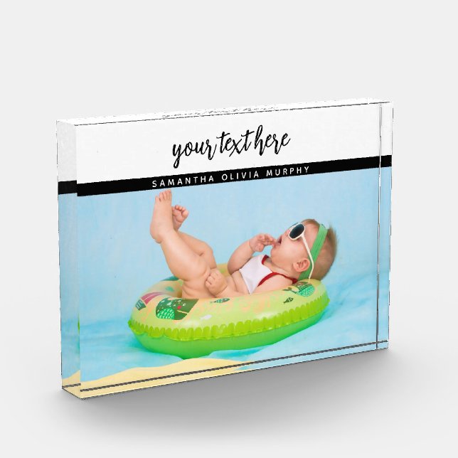 Bloc Photo Photo personnalisée Baby Love & Name Memories (Gauche)