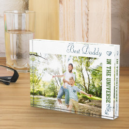 Bloc Photo Photo personnalisée - Meilleur papa dans l'univers