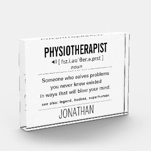 Bloc Photo Physiothérapeute personnalisée drôle