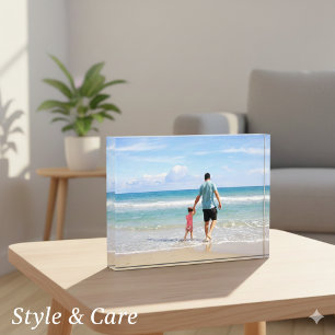 Bloc Photo Plaque photo en acrylique personnalisé élégant