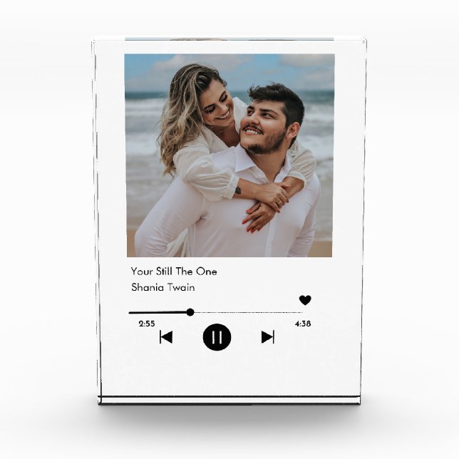 Bloc Photo Playlist Personnalisée Pour Les Couples (Devant)