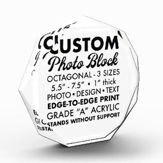 Bloc Photo Poids photo octogonal volumineux personnalisé