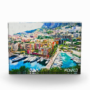 Bloc Photo Port de plaisance Monaco Paint Paint Marina Yacht