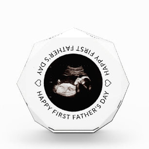 Bloc Photo Première Fête des pères Bébé Sonogramme Coeur