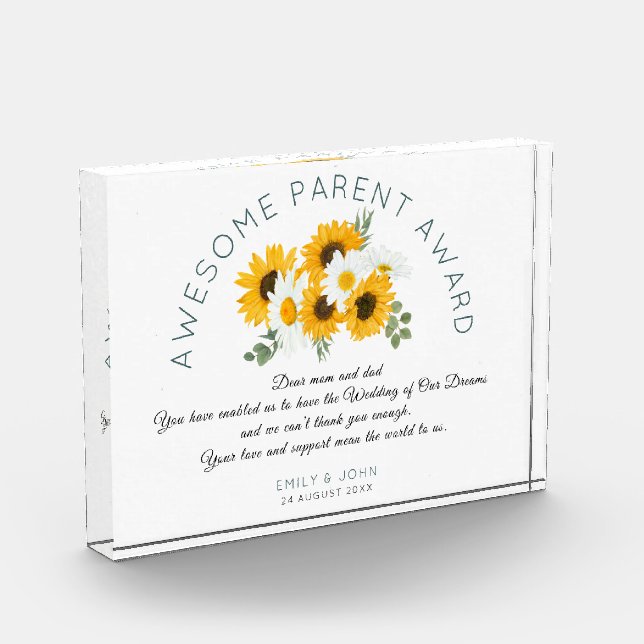 Bloc Photo Prix Parent Awesome Mariage Merci (Gauche)