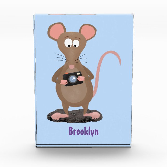 Bloc Photo Rat drôle avec dessin animé de la caméra (Devant)