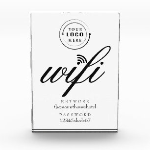 Bloc Photo Réseau Wifi et Mot de Passe Commerce de Détail