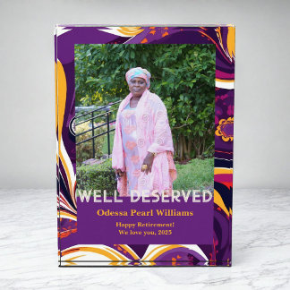 Bloc Photo Retro Abstract African Black Mom Retirement Gift