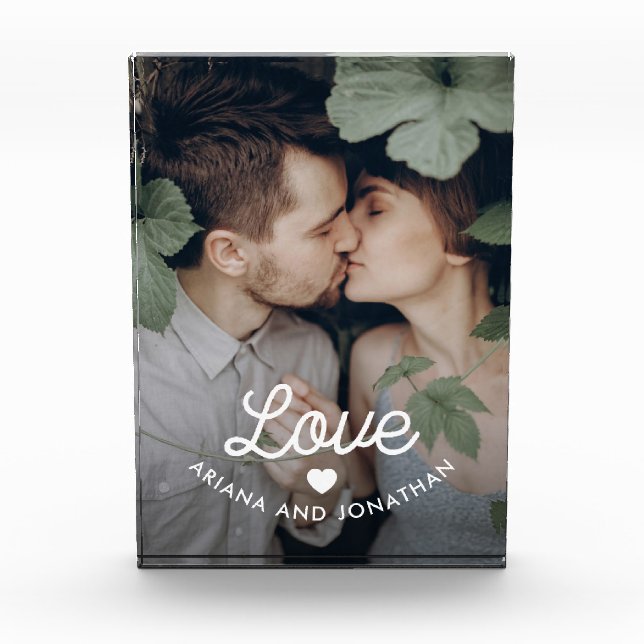 Bloc Photo Rétro amour des textes | avec un coeur (Devant)