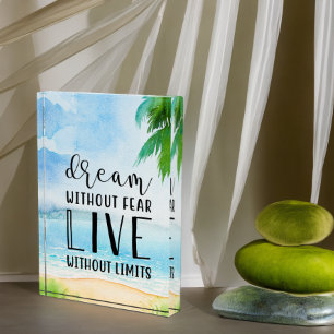Bloc Photo Rêver sans peur Thème de plage