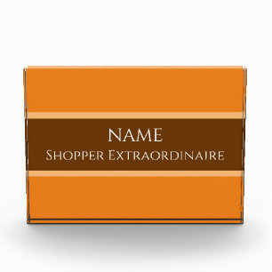 Bloc Photo Rouge orange vif "Shopper Extraordinaire"