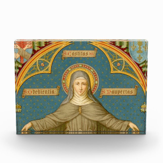 Bloc Photo Sainte Claire d'Assise et des manuscrits de Vows ( (Devant)