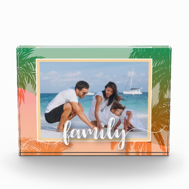 Bloc Photo Script de la famille des palmiers tropicaux (Devant)