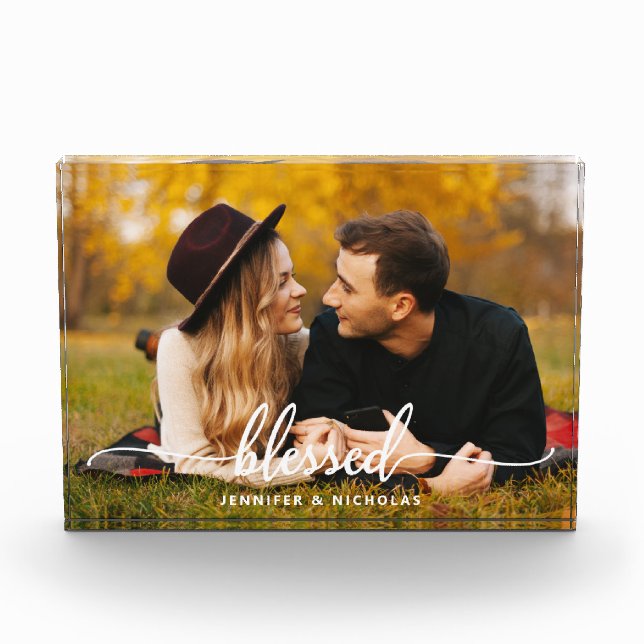 Bloc Photo Script moderne bienheureux en couple (Devant)