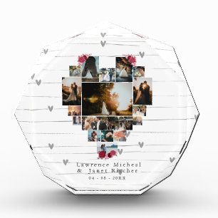 Bloc Photo Simple coutume 18 coeur Formé Cadeaux photo gf bf