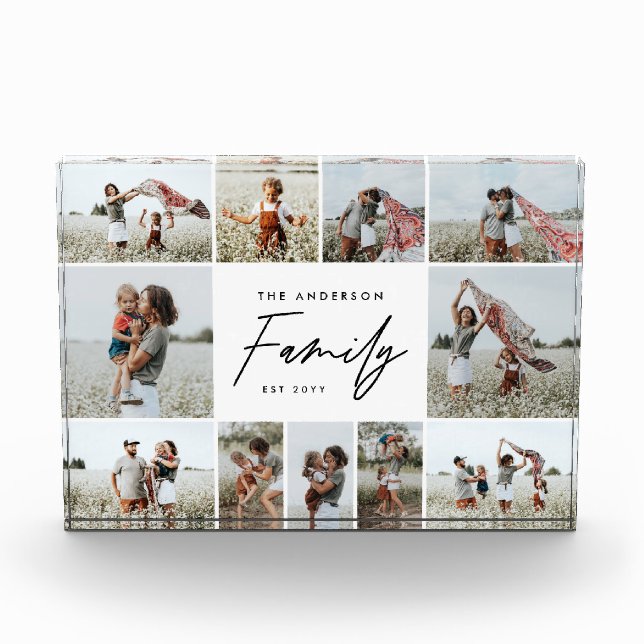Bloc Photo simple et moderne cadeau multi photo famille (Devant)
