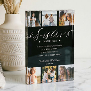 Bloc Photo Sister Dictionary Définition Photo Collage Noir