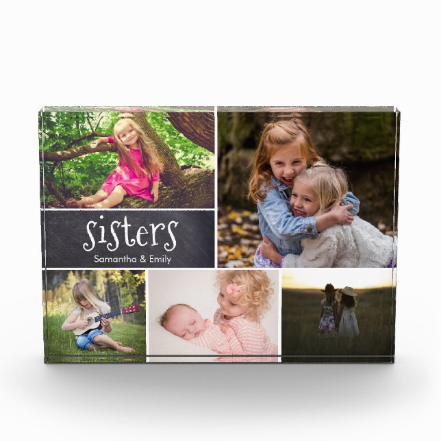 Bloc Photo Sisters personnalisées Photo Collage de tableau no (Devant)