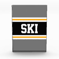 SKI Sporty Gris Gris Noir Blanc Jaune Stripes