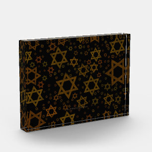 Bloc Photo SlipperyJoe's Hanukkah thème étoile David artistiq
