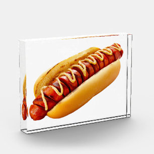 Bloc Photo SlipperyJoe's hot dog niché doucement pain jaune v