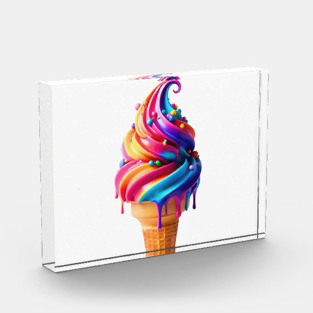 Bloc Photo SlipperyJoe's vibrante crème glacée cone classique (Gauche)