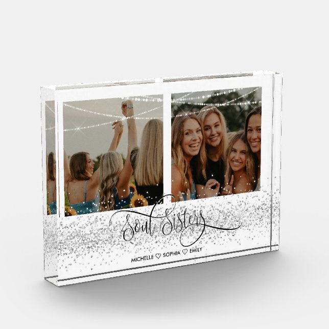 Bloc Photo Soul Sisters mignonne Photo moderne Best Friends C (Gauche)