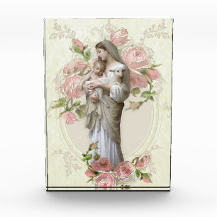 Bloc Photo Souvenir vintage catholique religieux de Vierge