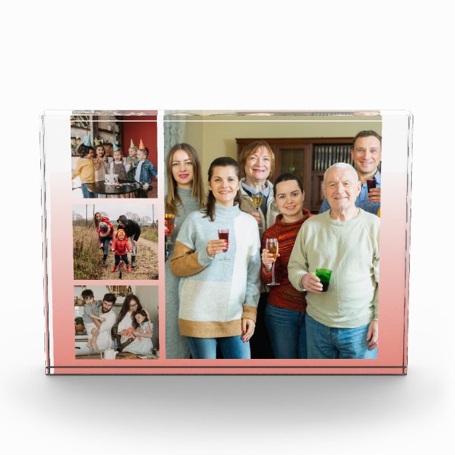 Bloc Photo Souvenirs chères : personnalisable 4 Photo Collage (Devant)