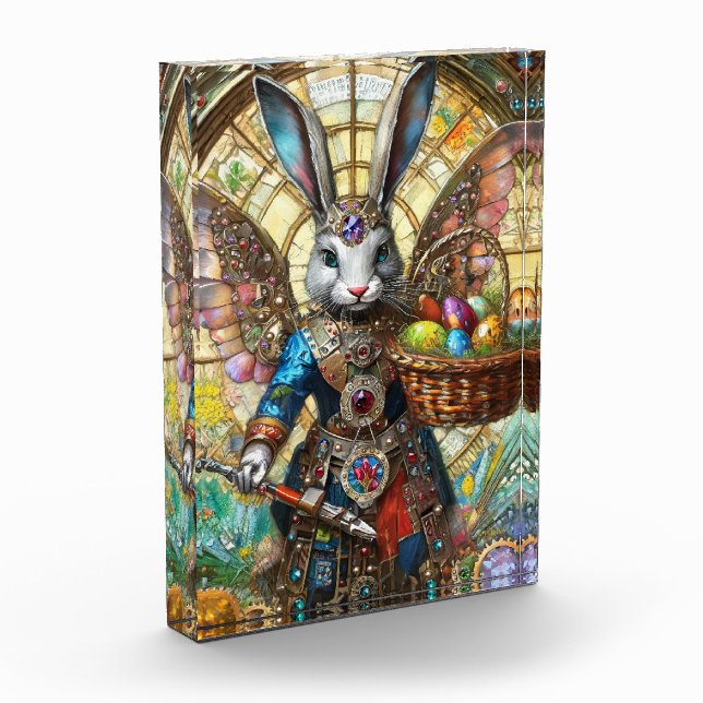 Bloc Photo Steampunk Lapin de Pâques Guerrier Angel (Gauche)