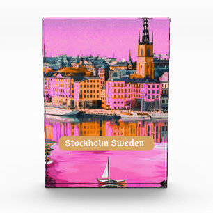 Bloc Photo Stockholm Suède Postcard, Stockholm Postcard, Swe