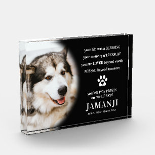 Bloc Photo Style moderne Hommage animal de compagnie souvenir