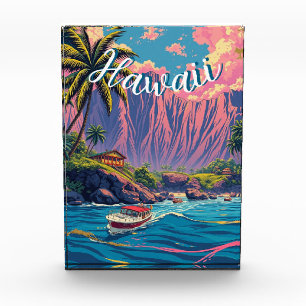 Bloc Photo Style vintage Hawaiian Travel Honolulu Mid-Pacific