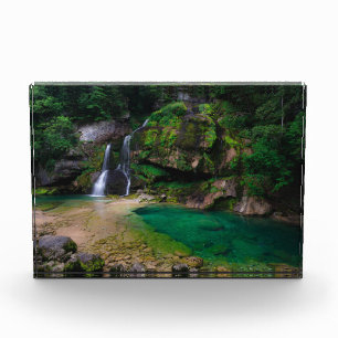 Bloc Photo Superbe cascade Virje, Slovénie Poster