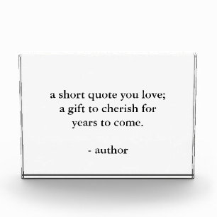 Bloc Photo Symbole de devis personnalisé acrylique