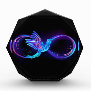 Bloc Photo Symbole de Neon Infinity par Glowing Hummingbird