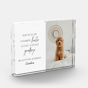 Bloc Photo Sympathie simple moderne Bereavity Pet Memorial