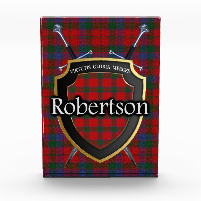 Bloc Photo Tartan écossais de Robertson de clan (Devant)