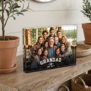 Bloc Photo Total Grands Photo Varsity Grand-père Est Année Hé