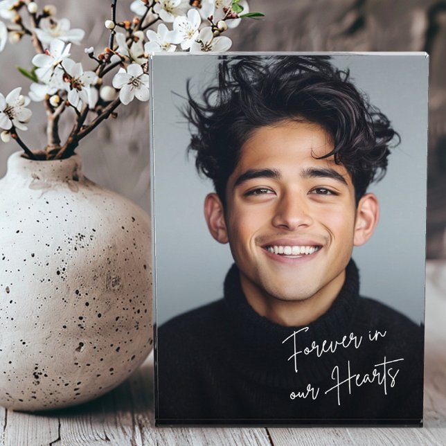 Bloc Photo Toujours dans nos coeurs mémorial (Forever in our hearts memorial photo block)